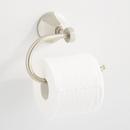 Signature Hardware Brushed Nickel Wall Mount Single Post Toilet Tissue Holder 