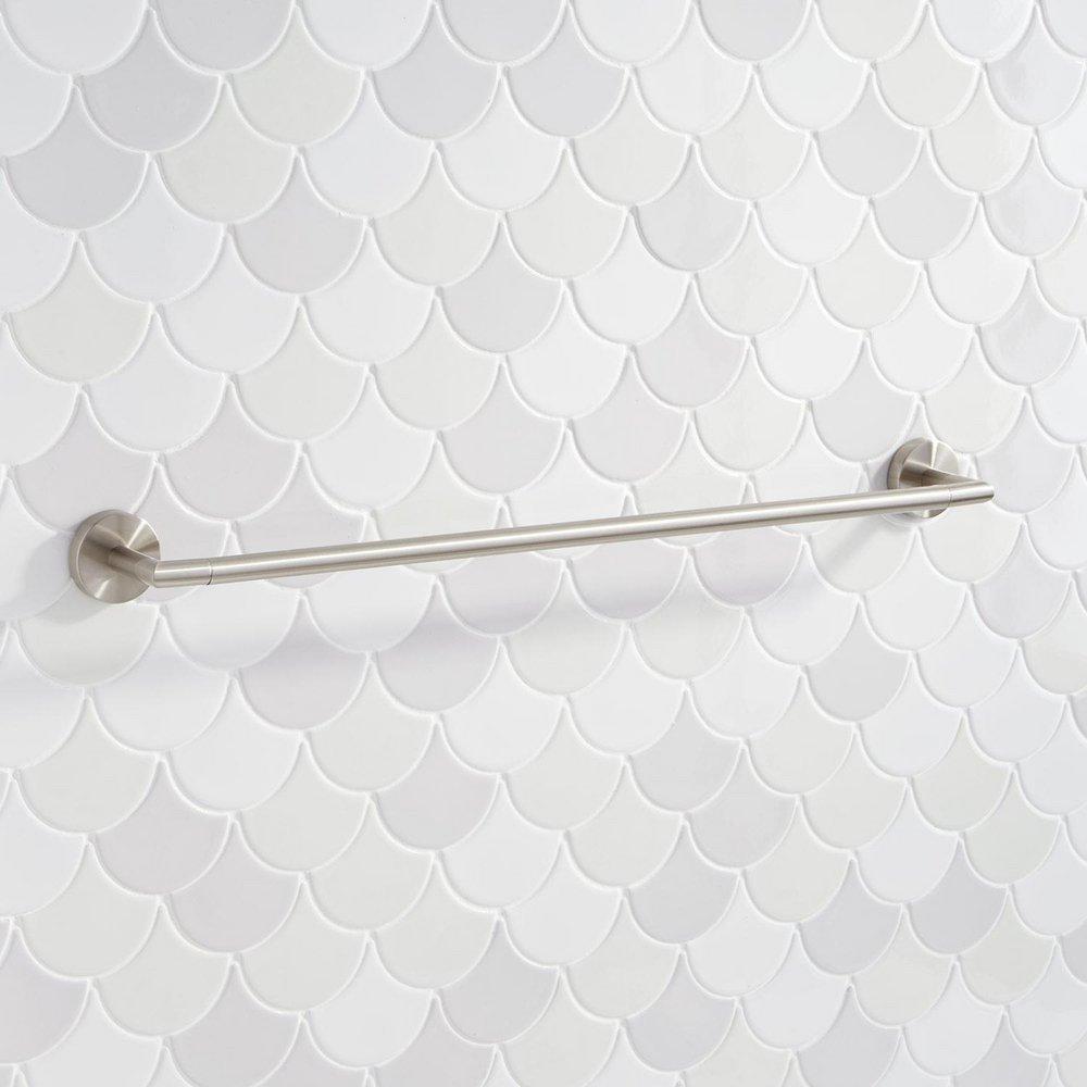 Signature Hardware Brushed Nickel 24 in. Towel Bar 