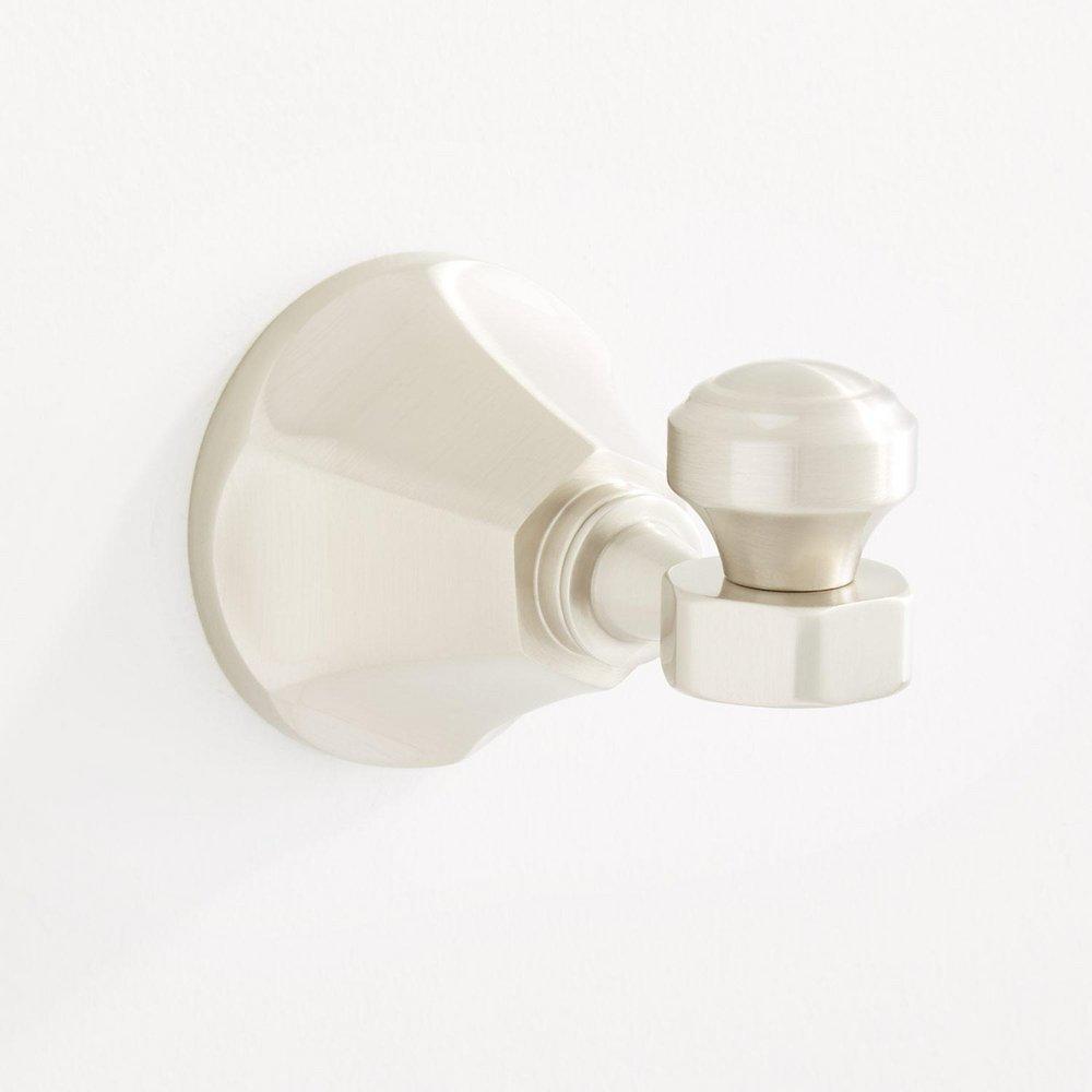 Signature Hardware Brushed Nickel 1 Robe Hook 