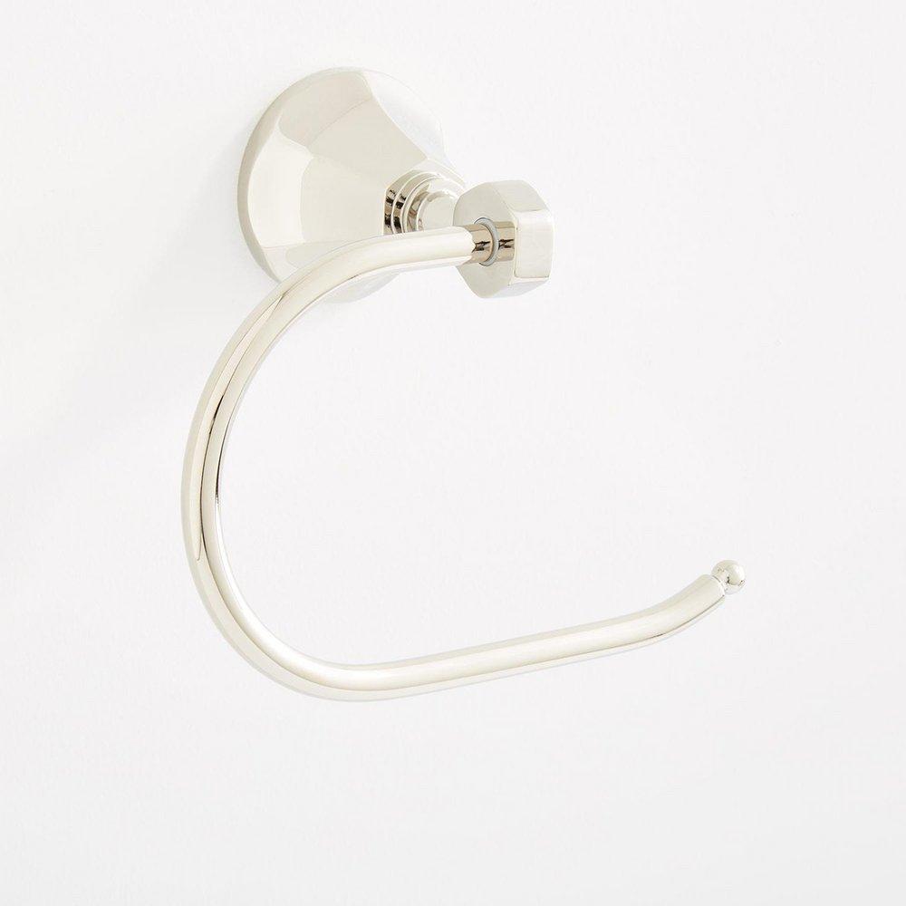 Signature Hardware Polished Nickel Round Open Towel Ring 