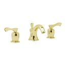 Phylrich&reg; Satin Gold 3-Hole Bathroom Faucet with Double Lever Handle 