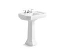 Pedestal Lavatory Basin for Town in Stucco White