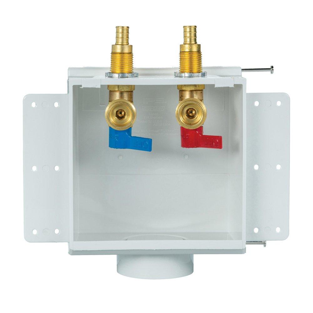 Guy Gray&trade; White 8-5/16 x 6 x 6 in. Washing Machine Outlet Box 