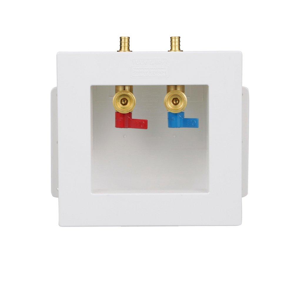 Guy Gray&trade; White 8-5/16 x 6 x 6 in. Washing Machine Outlet Box 