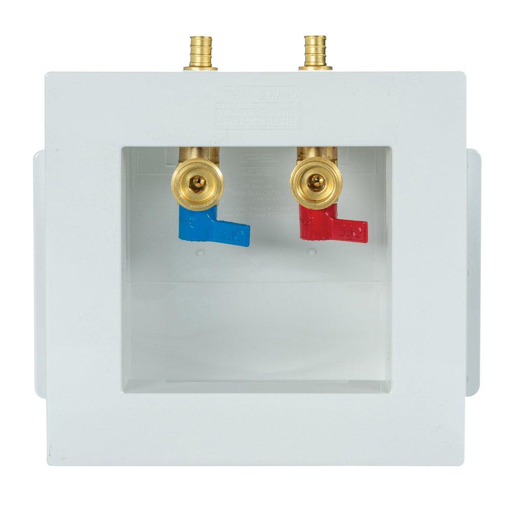 Guy Gray&trade; White 8-5/16 x 6 x 6 in. Washing Machine Outlet Box 