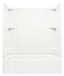 Sterling White 60 x 30 in. Vikrell Left Hand Drain Tub and Shower with Age in Place Backers 