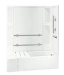 60 in. x 30 in. Tub & Shower Unit in White with Right Drain