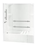 60 in. x 30 in. Tub & Shower Unit in White with Left Drain