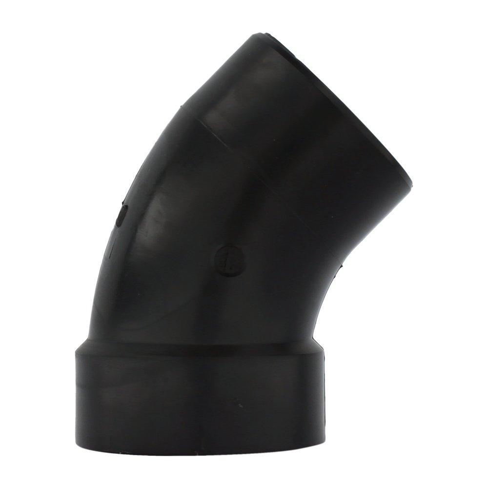 Black ABS DWV 45&deg; Street Elbow 