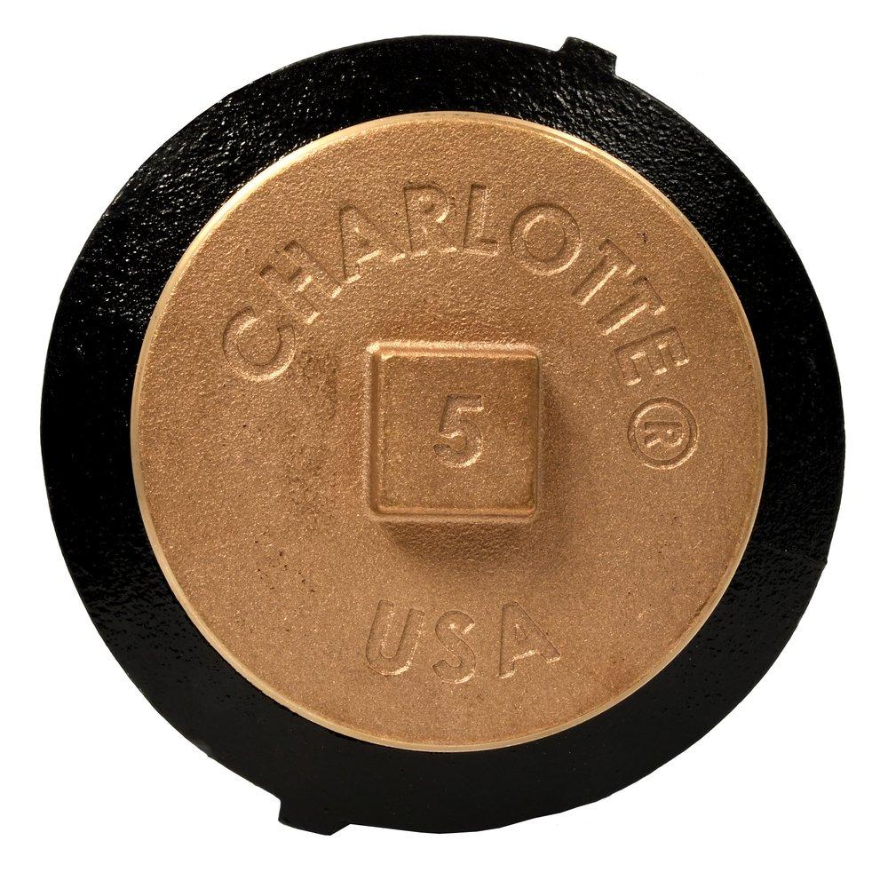 Black No Hub Tapped Ferrule with Southern Raised-Head Brass Plug 