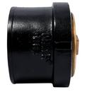 Black No Hub Tapped Ferrule with Southern Raised-Head Brass Plug 
