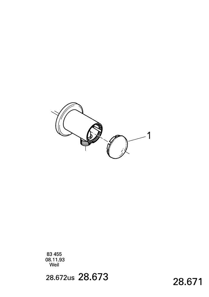 GROHE StarLight Chrome Hand Shower Elbow 