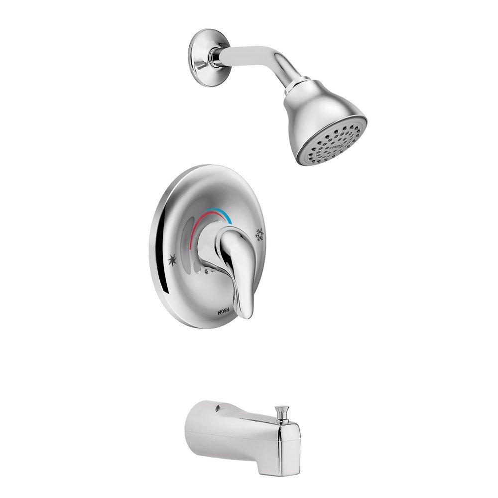 Moen Polished Chrome Single Handle Single Function Bathtub & Shower Faucet 