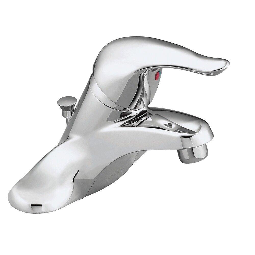 Moen Chrome 1.2 gpm 3 or 4 Hole Metering Bathroom Sink Faucet with Single Lever Handle 