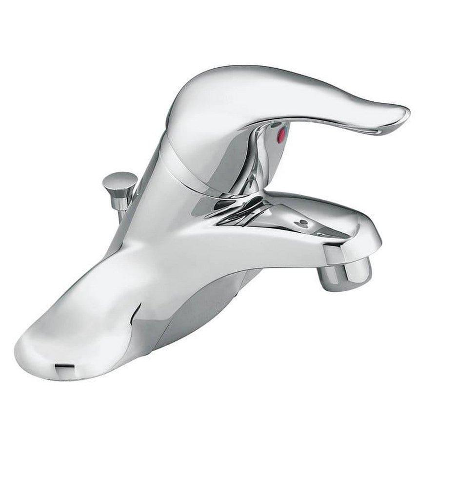Moen Chrome Single Lever Handle Centerset Lavatory Faucet 50/50 Waste Assembly 