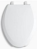 KOHLER White Elongated Open Front Toilet Seat with Cover 
