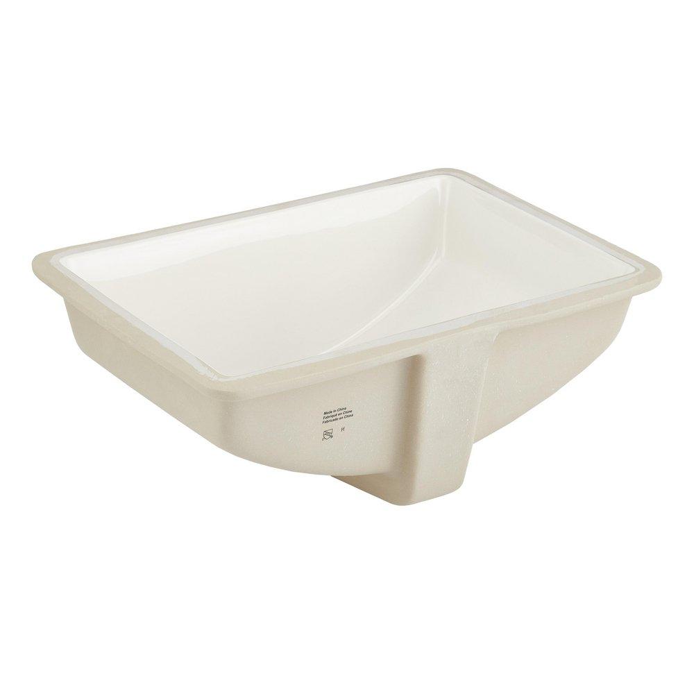 Signature Hardware Biscuit 18 x 13 in. Rectangular Undermount Bathroom Sink 