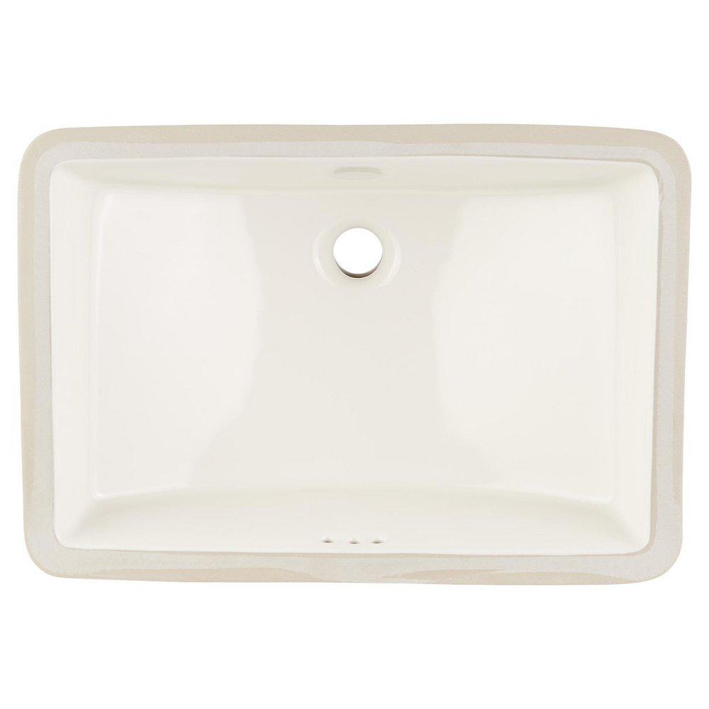 Signature Hardware Biscuit 18 x 13 in. Rectangular Undermount Bathroom Sink 