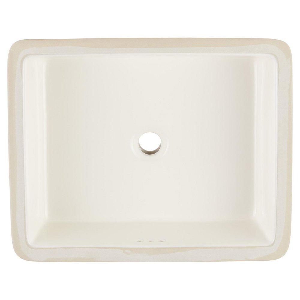 Signature Hardware Biscuit 20 in. Rectangular Undermount Basin 