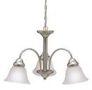 100 W 3-Light Medium Chandelier in Brushed Nickel