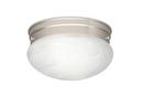 Kichler Lighting Brushed Nickel 60W 1-Light Flushmount Ceiling Fixture with Alabaster Swirl Glass 