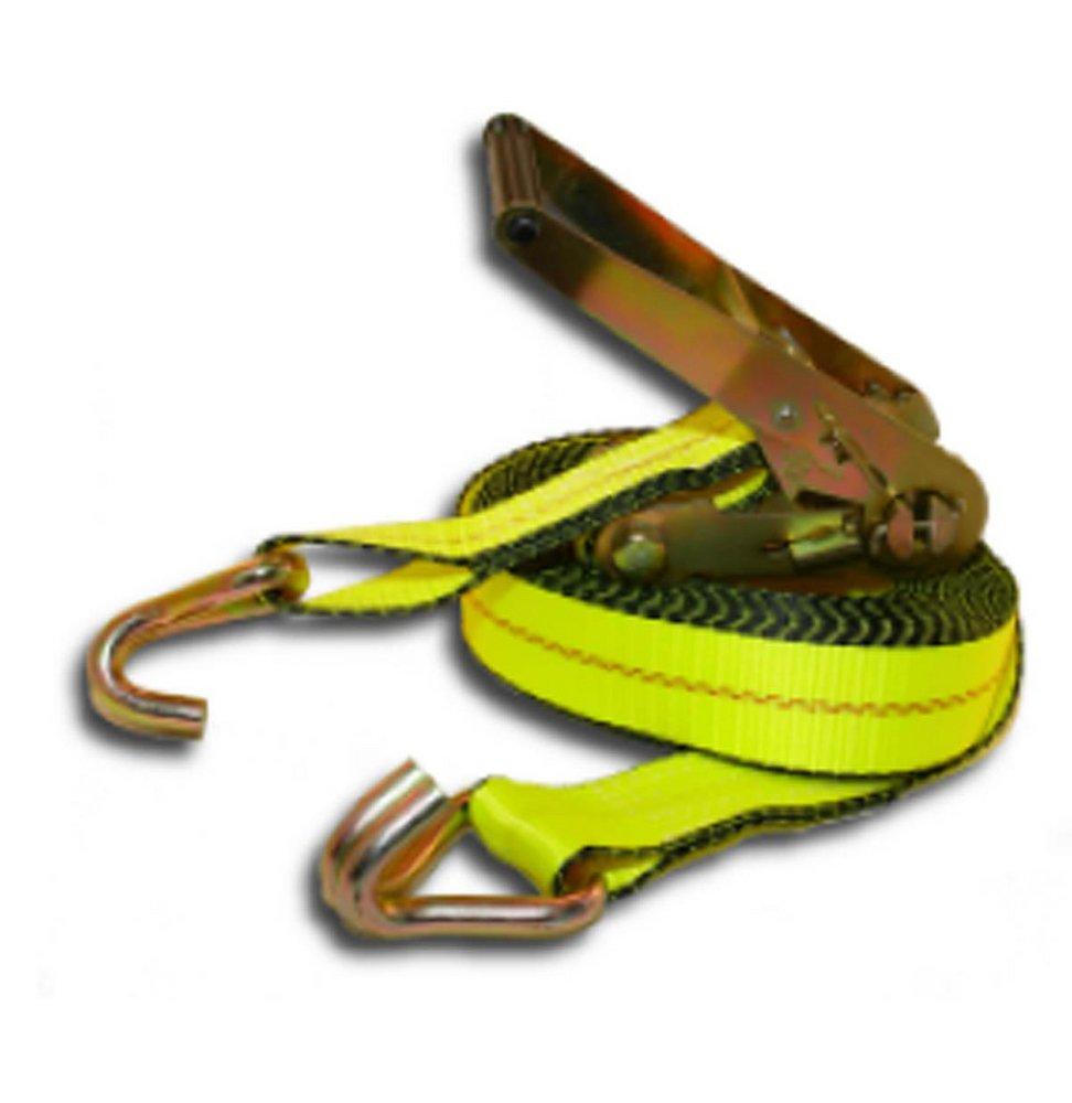 Tiegrrr Straps 2 in. 10000 lbs. Ratchet Strap with Wire J-Hook 