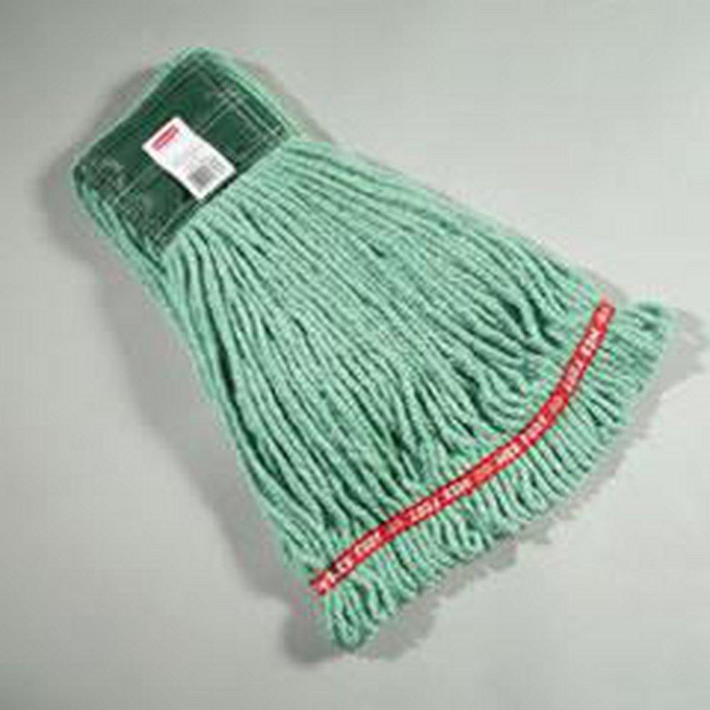 Rubbermaid Green 1 x 7-37/100 in. Cotton and Plastic Wet Mop in Green 