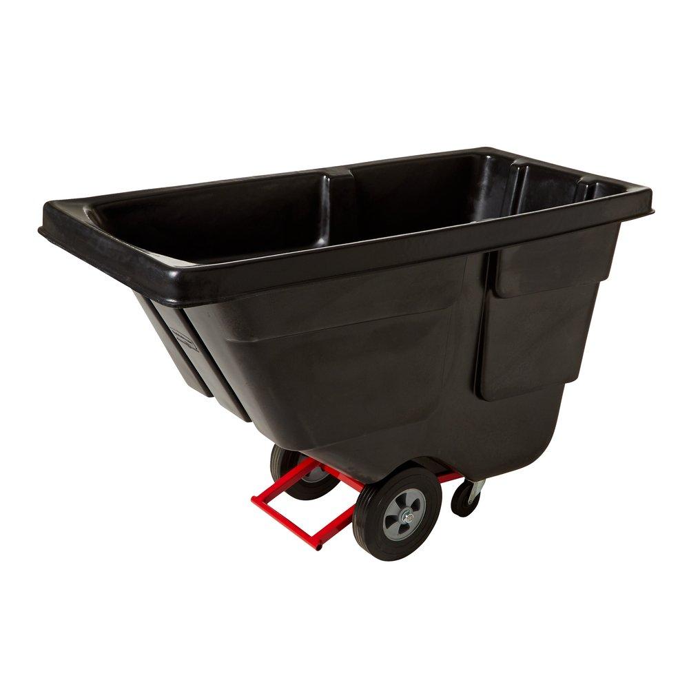Rubbermaid Black 450 lb. 1/2 cu. yd. Plastic and Steel Tilt Truck 