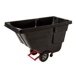 450 lb. 1/2 cu. yd. Plastic and Steel Tilt Truck in Black