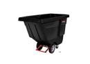 Rubbermaid Black 450 lb. 1/2 cu. yd. Plastic and Steel Tilt Truck 