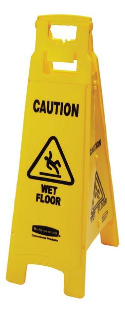 38 x 12 in. Plastic Floor Sign in Yellow