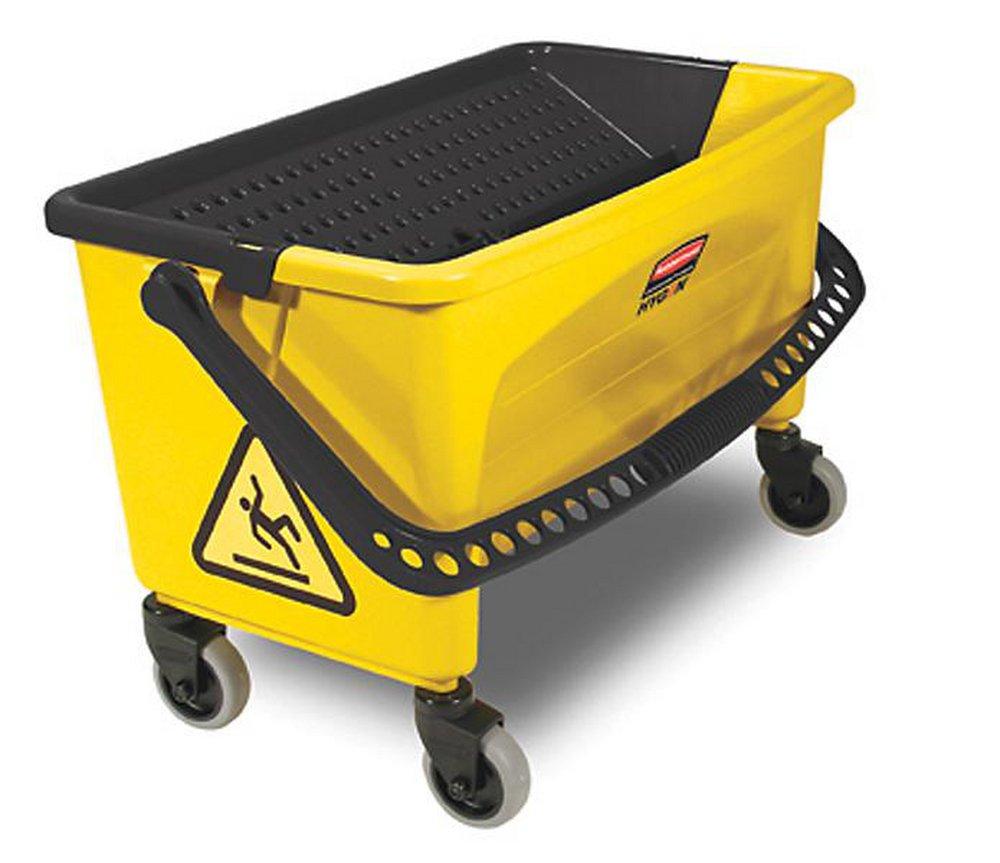 Rubbermaid Yellow Microfiber Press Wring Bucket 