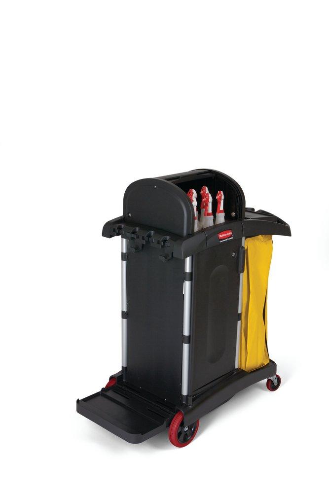 Rubbermaid Black 70 lb. Plastic Janitorial Cleaning Cart 