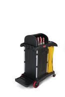 Rubbermaid Black 70 lb. Plastic Janitorial Cleaning Cart 