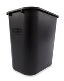 Rubbermaid Black 14-1/2 x 10-1/2 x 15 in. Plastic and Resin Waste Basket in Black 