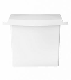 12-1/2 x 10-3/4 x 5-1/4 in. Sanitary Napkin Receptor in White