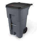 Rubbermaid Grey 65 gal Rollout Container with Lid 