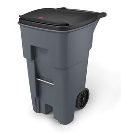 65 gal Rollout Container with Lid in Grey