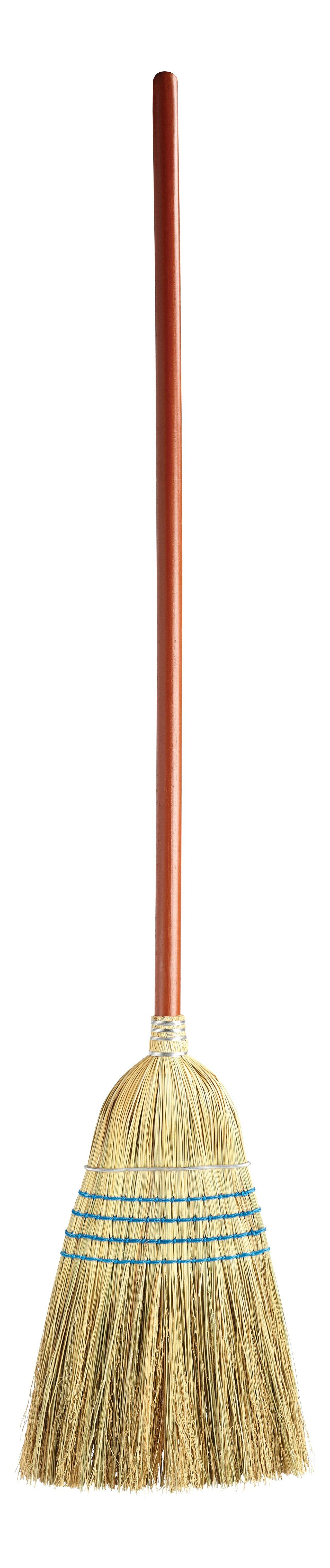 Rubbermaid Blue 13 in. Cleaning, Heavy Duty and Warehouse Corn Fibers and Wood Broom in Blue 