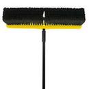62 x 3 in. Polypropylene Fine Push Broom with Horsehair Bristle in Black