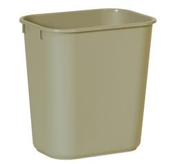 8-1/4 x 12-13/100 x 11-19/50 in. 13 qt Plastic Rectangular Waste Basket in Beige