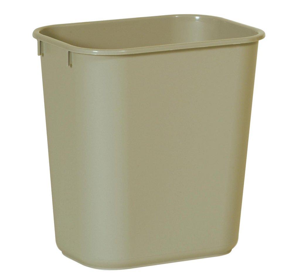 Rubbermaid Beige 8-1/4 x 12-13/100 x 11-19/50 in. Plastic Rectangular Waste Basket in Beige 