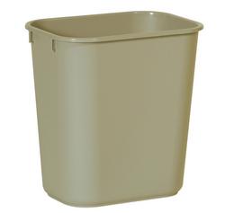 8-1/4 x 12-13/100 x 11-19/50 in. 13 qt Plastic Rectangular Waste Basket in Beige