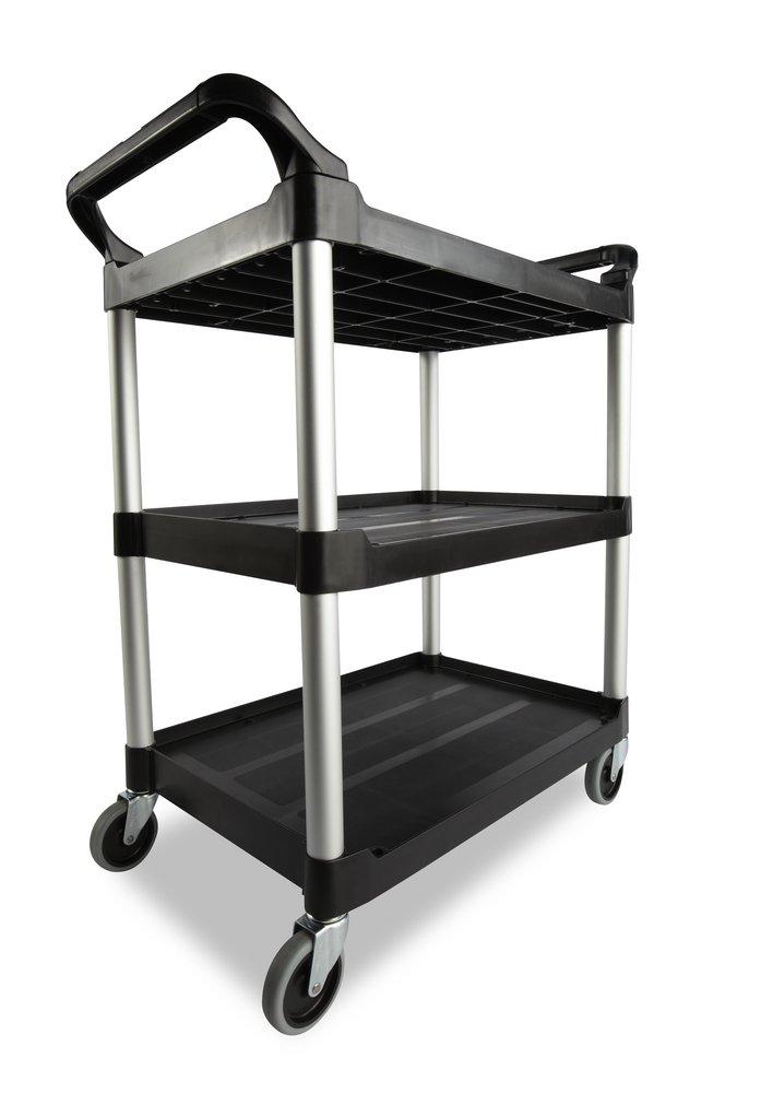 Rubbermaid Black 200 lb. Plastic Service Utility Cart 