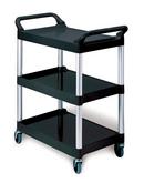 Rubbermaid Black 200 lb. Plastic Service Utility Cart 
