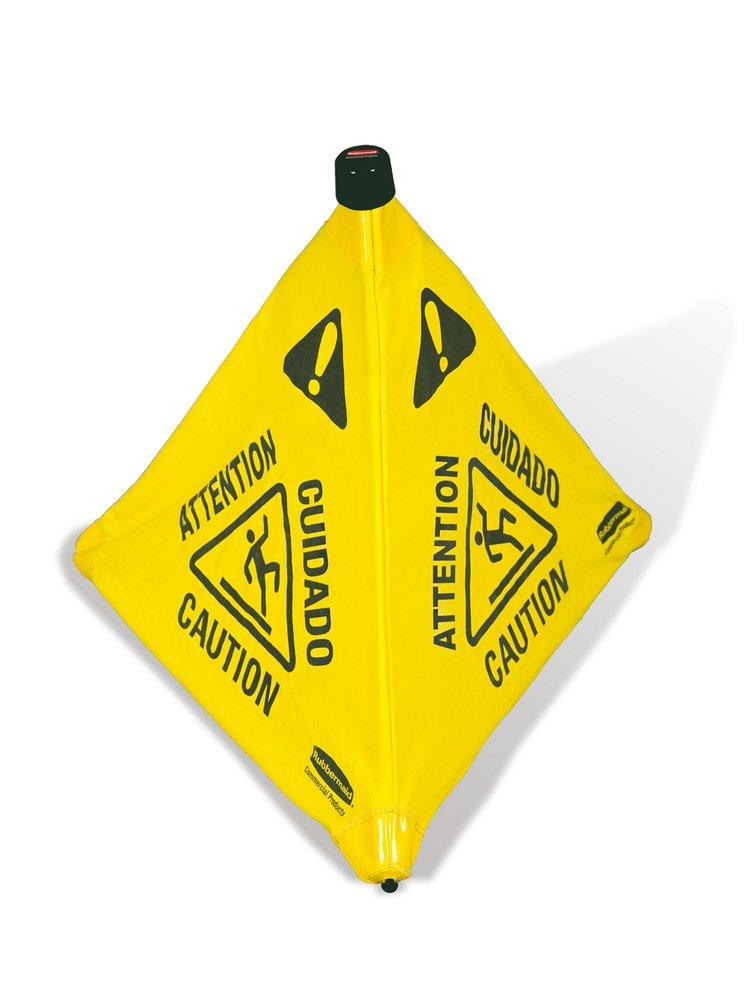 Rubbermaid Yellow Pop-Up Wet Floor Caution Symbol Safety Cone in Yellow 