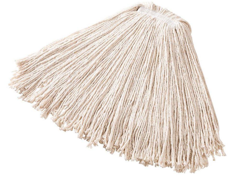 Rubbermaid White 1 x 1 in. Cotton and Synthetic Yarn Blend, Rayon and Plastic Wet Mop 
