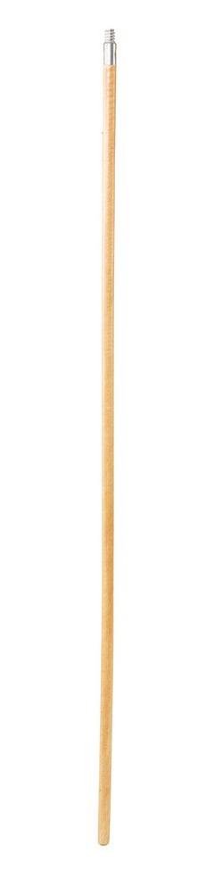 60 in. Lacquered Wood Broom Handle with Metal Tip