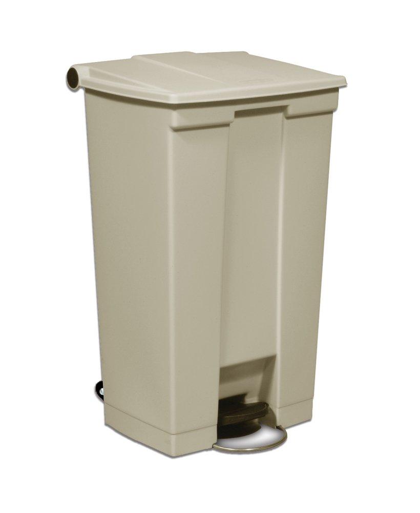 Rubbermaid Beige 23 gal Mobile Step-On Trash Container 