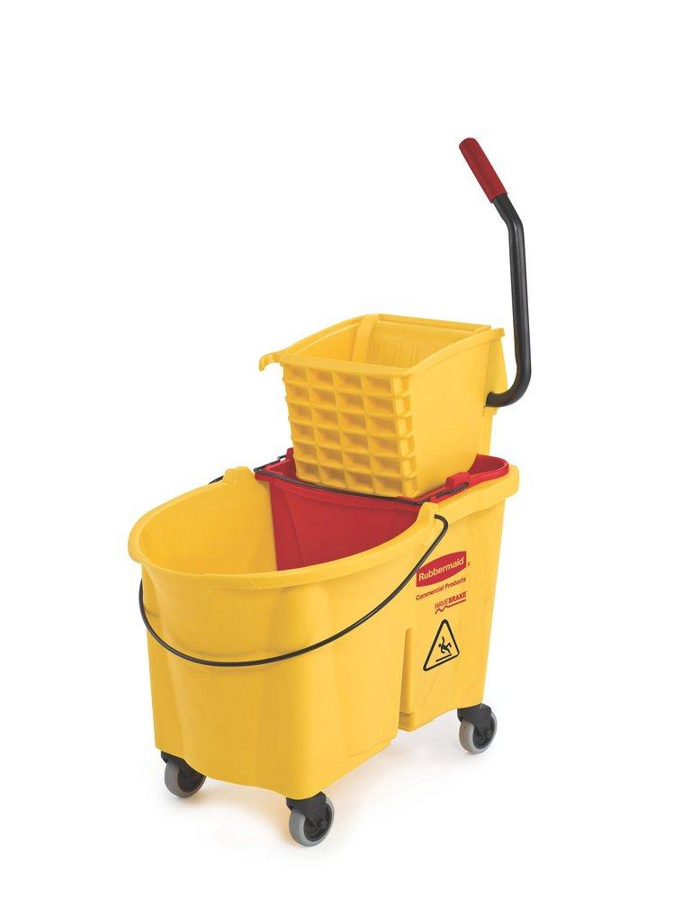 Rubbermaid Yellow Combo Side Press Bucket 